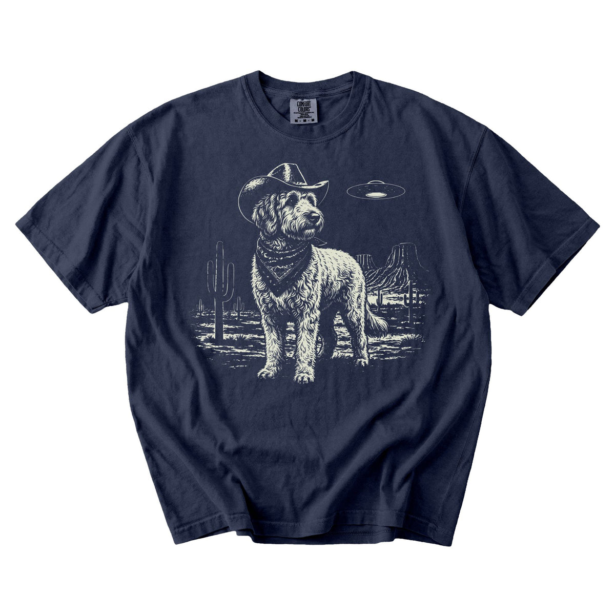 Labradoodle Western UFO t-shirt