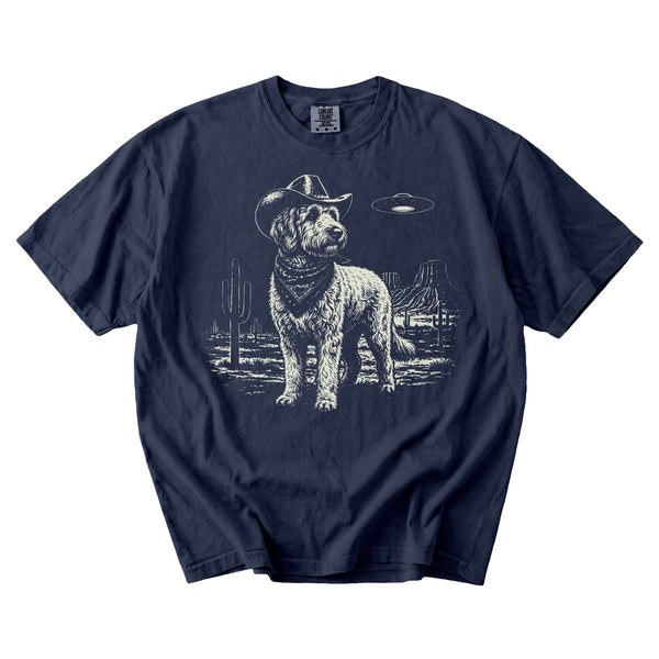 Labradoodle Western UFO t-shirt