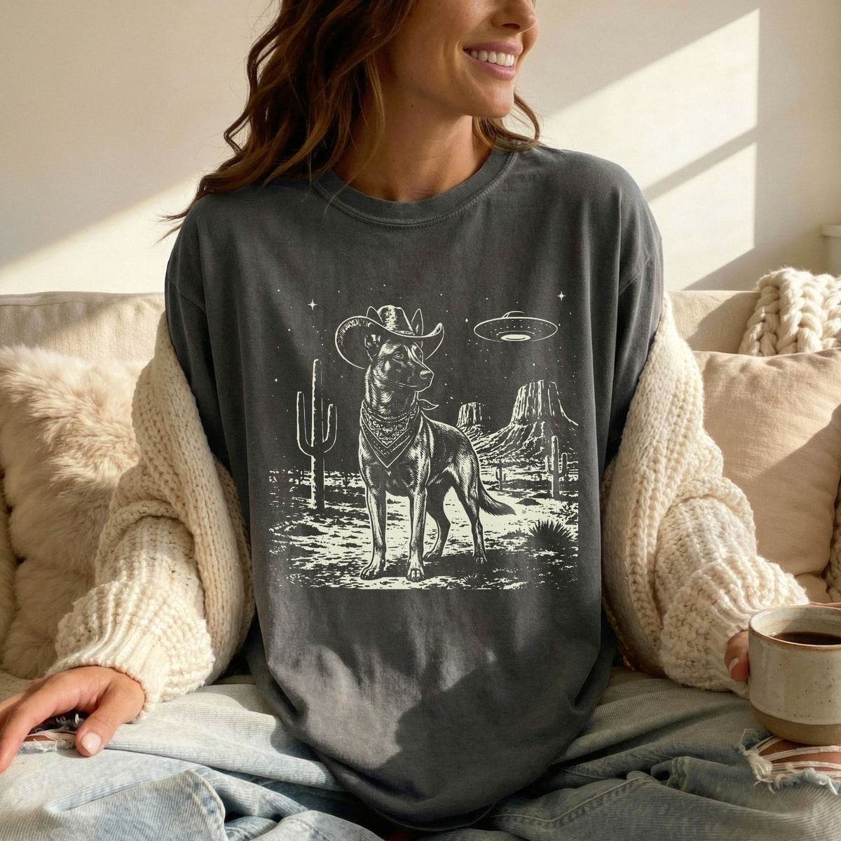 Belgian Malinois Western UFO t-shirt