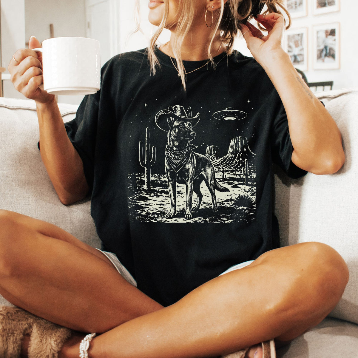 Belgian Malinois Western UFO t-shirt