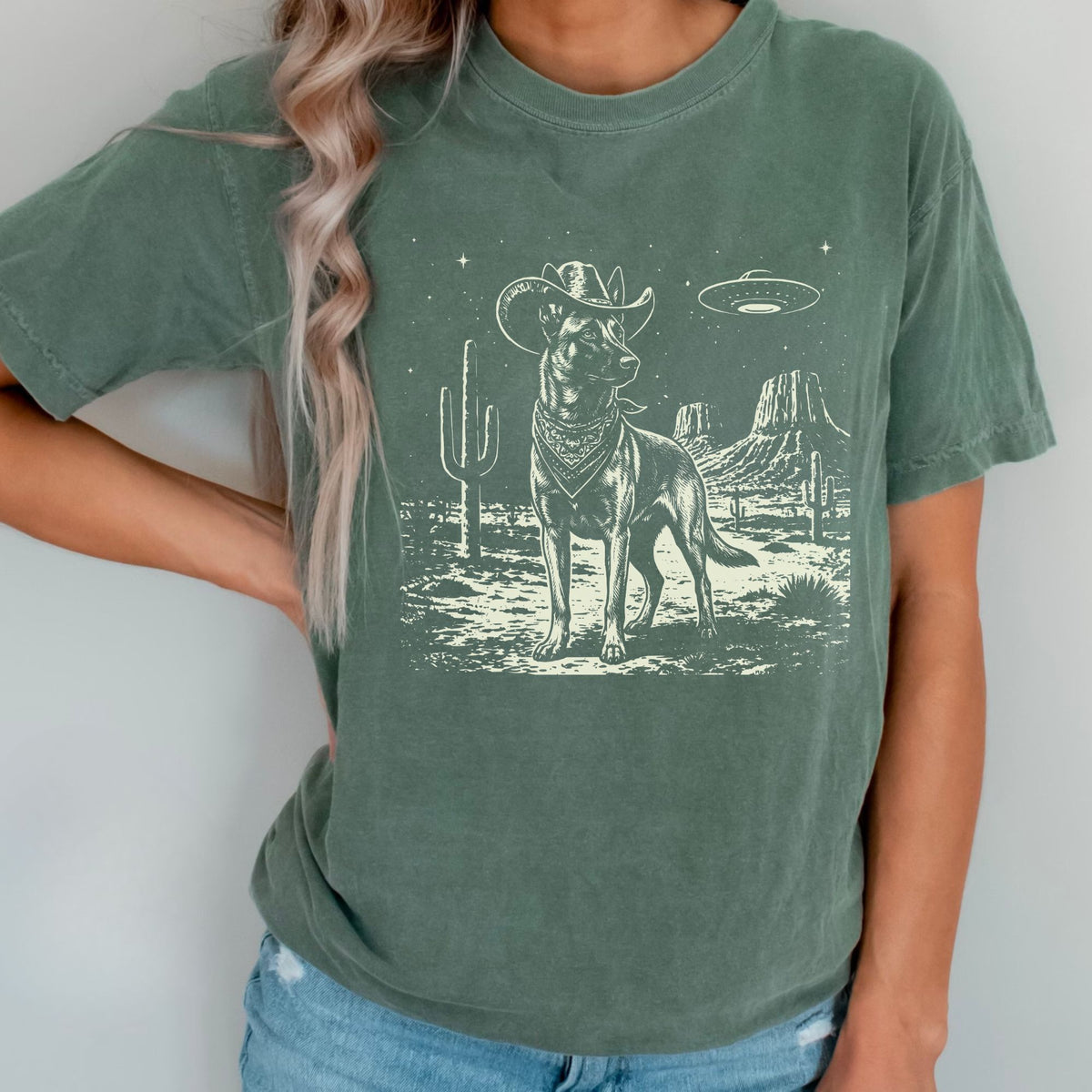 Belgian Malinois Western UFO t-shirt