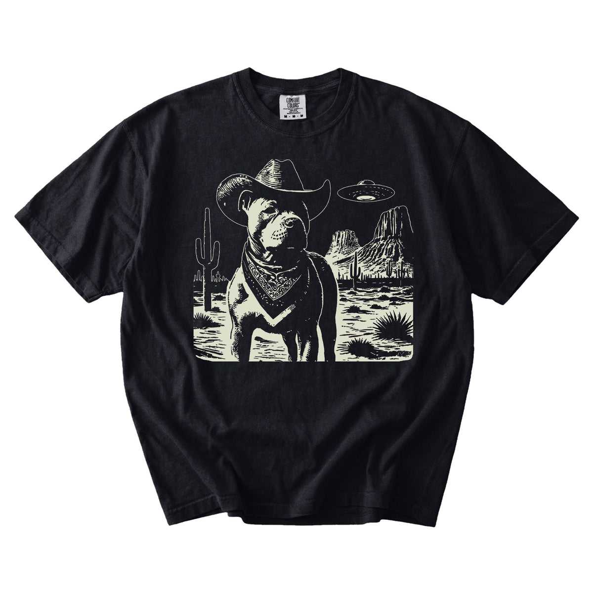 American Pit Bull Terrier Western UFO t-shirt