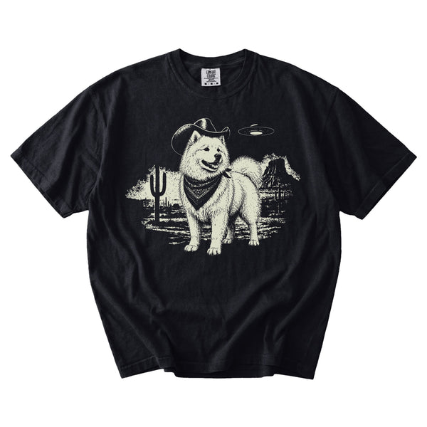 Samoyed Western UFO t-shirt