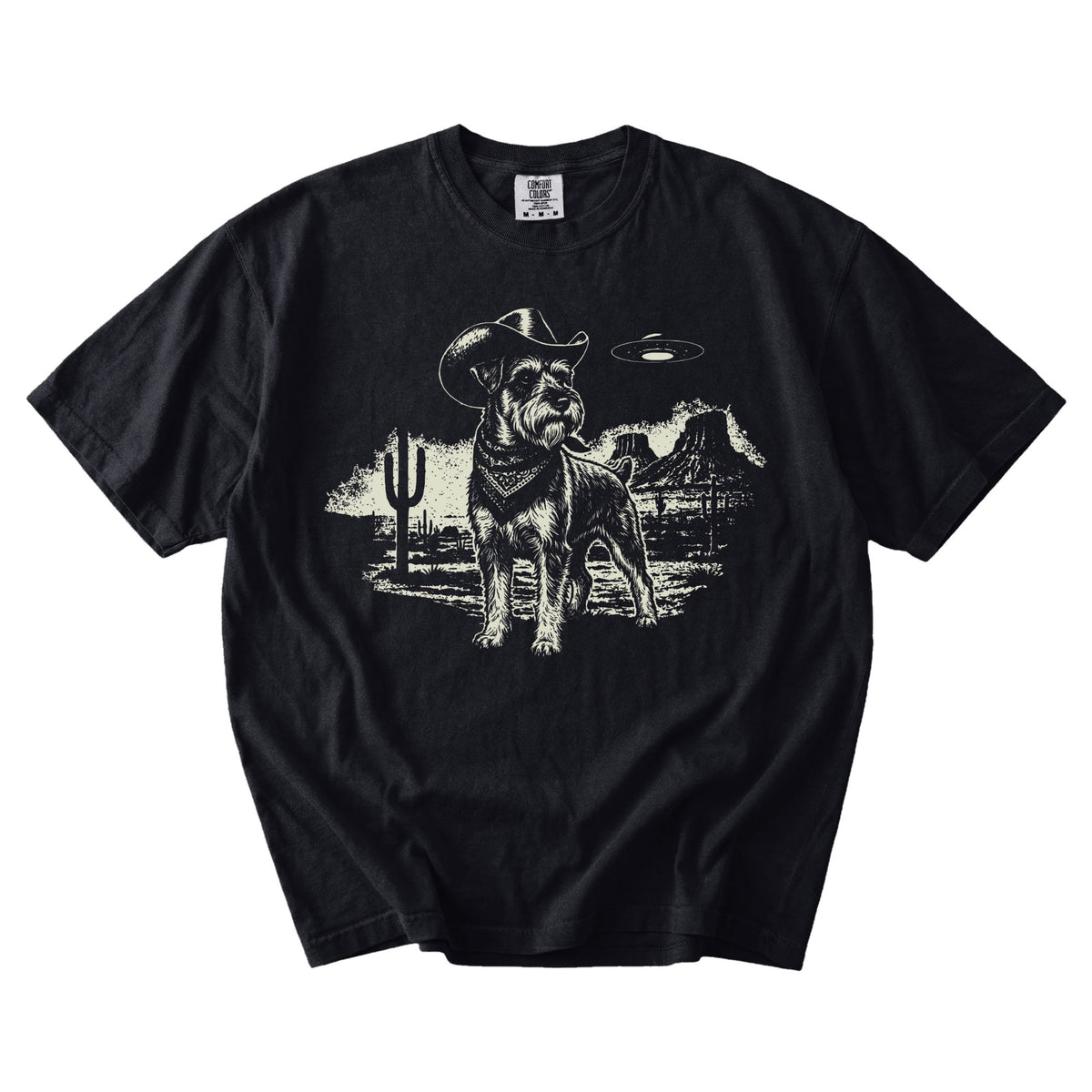 Miniature Schnauzer Western UFO t-shirt