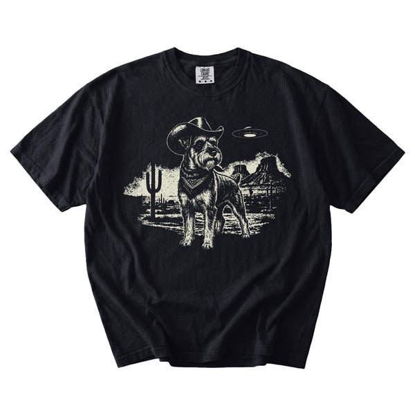 Miniature Schnauzer Western UFO t-shirt