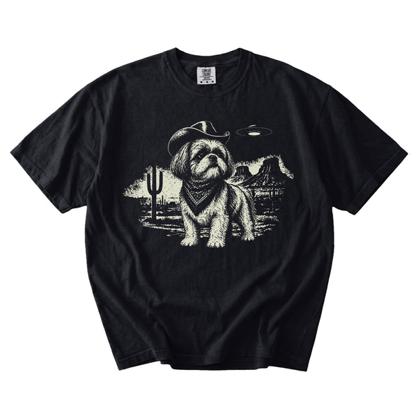 Shih Tzu Western UFO t-shirt