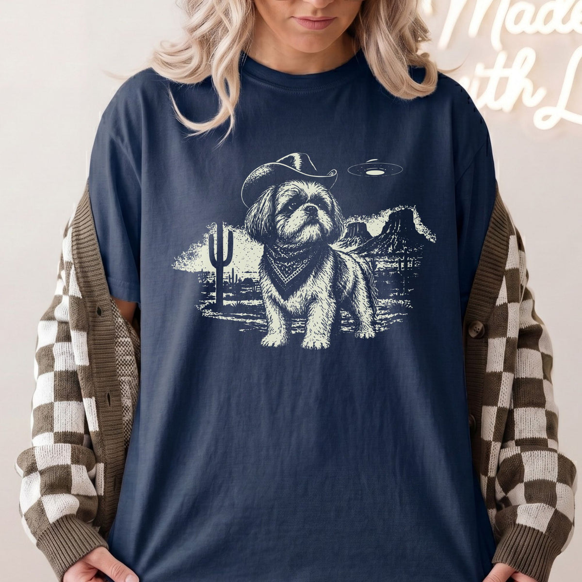 Shih Tzu Western UFO t-shirt