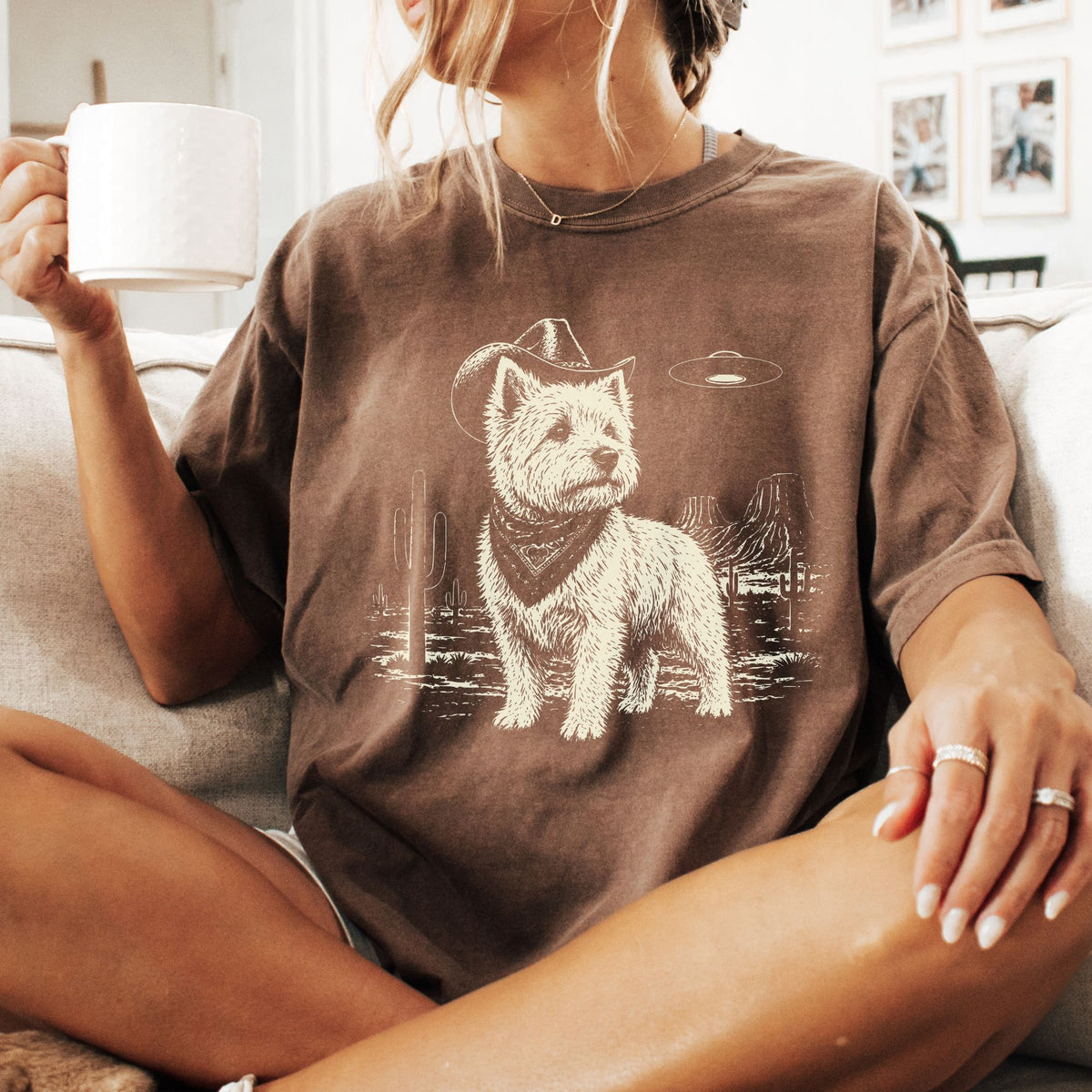 West Highland White Terrier Western UFO t-shirt
