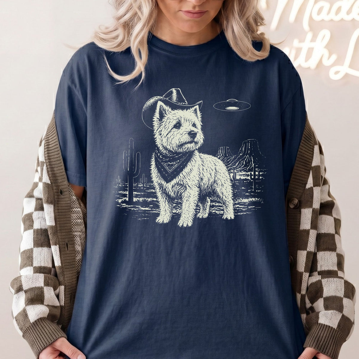 West Highland White Terrier Western UFO t-shirt