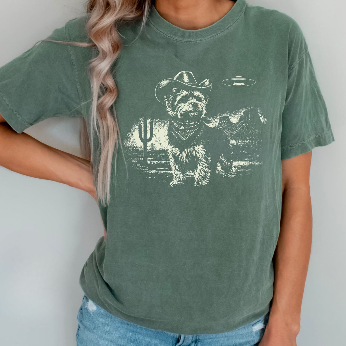 Yorkshire Terrier Western UFO t-shirt