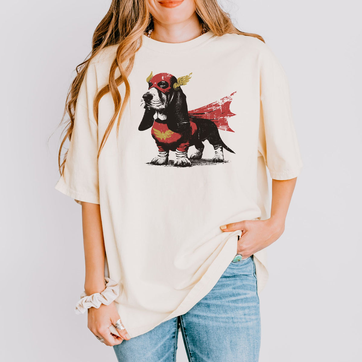 Basset Hound Superhero t-shirt