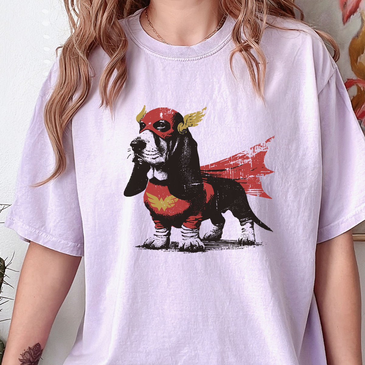 Basset Hound Superhero t-shirt
