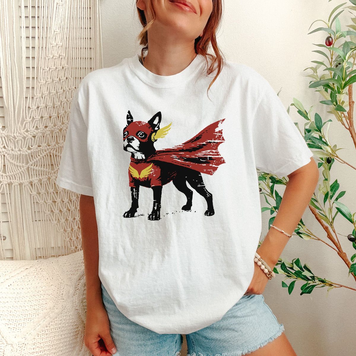 Boston Terrier Superhero t-shirt