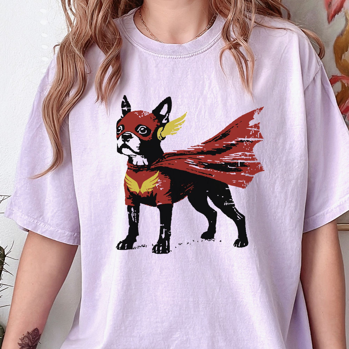 Boston Terrier Superhero t-shirt