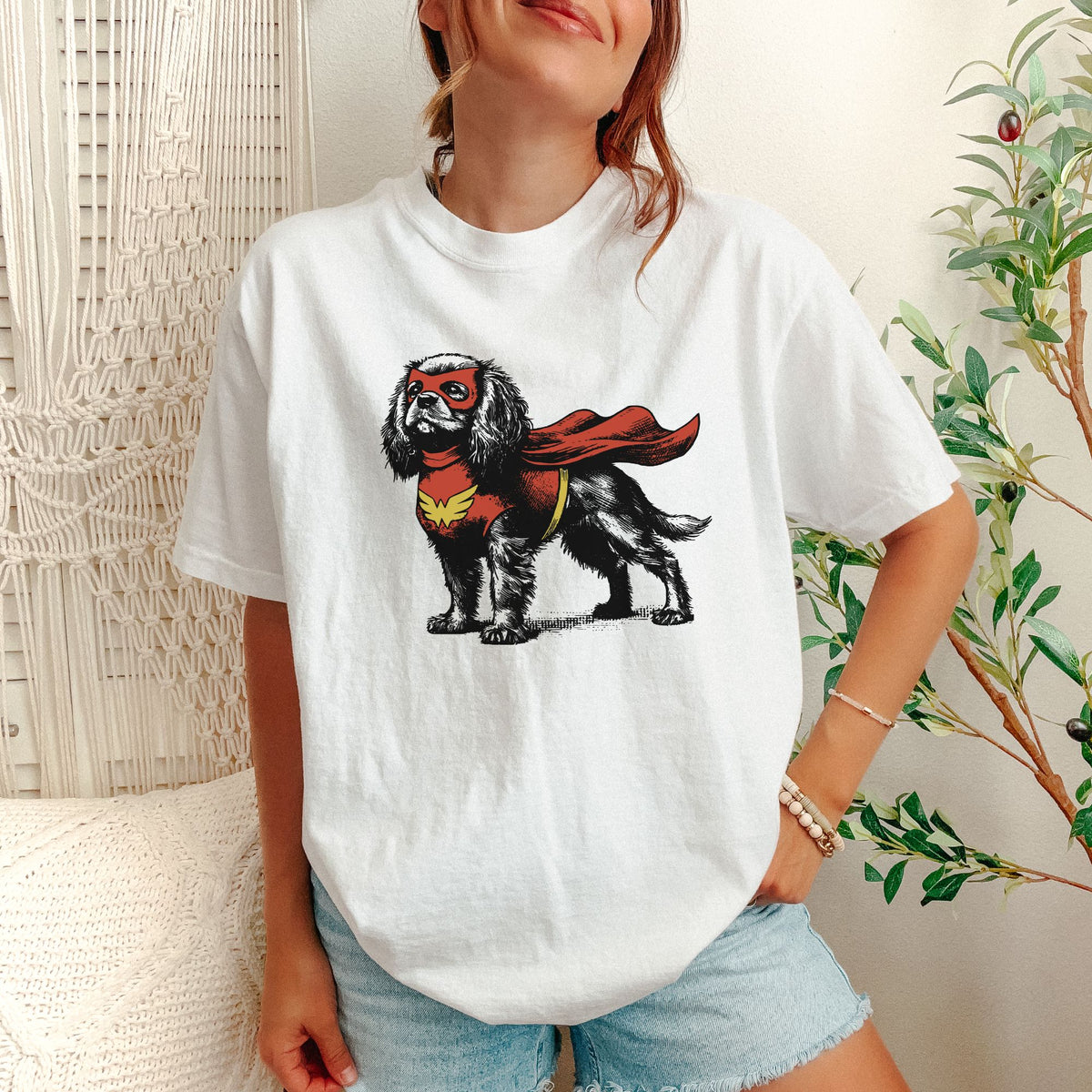 Cavalier King Charles Spaniel Superhero t-shirt