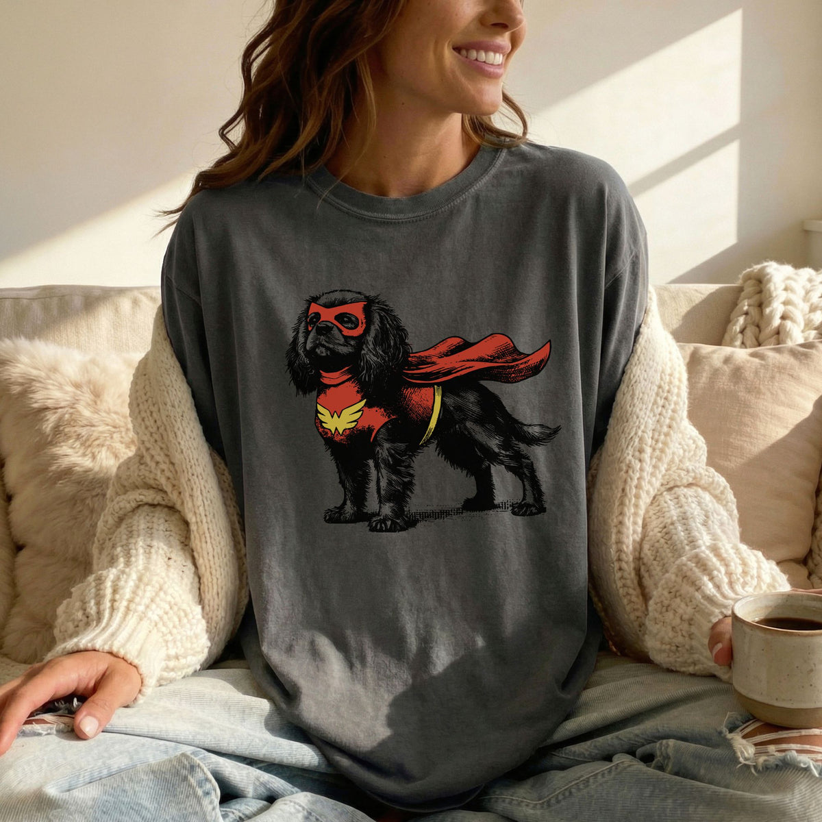 Cavalier King Charles Spaniel Superhero t-shirt