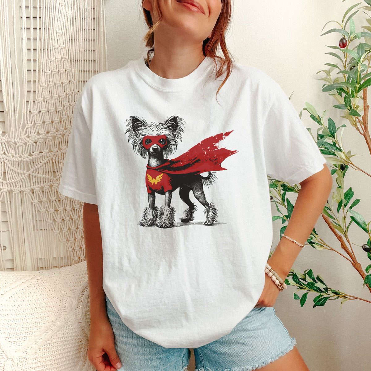 Chinese Crested Superhero t-shirt