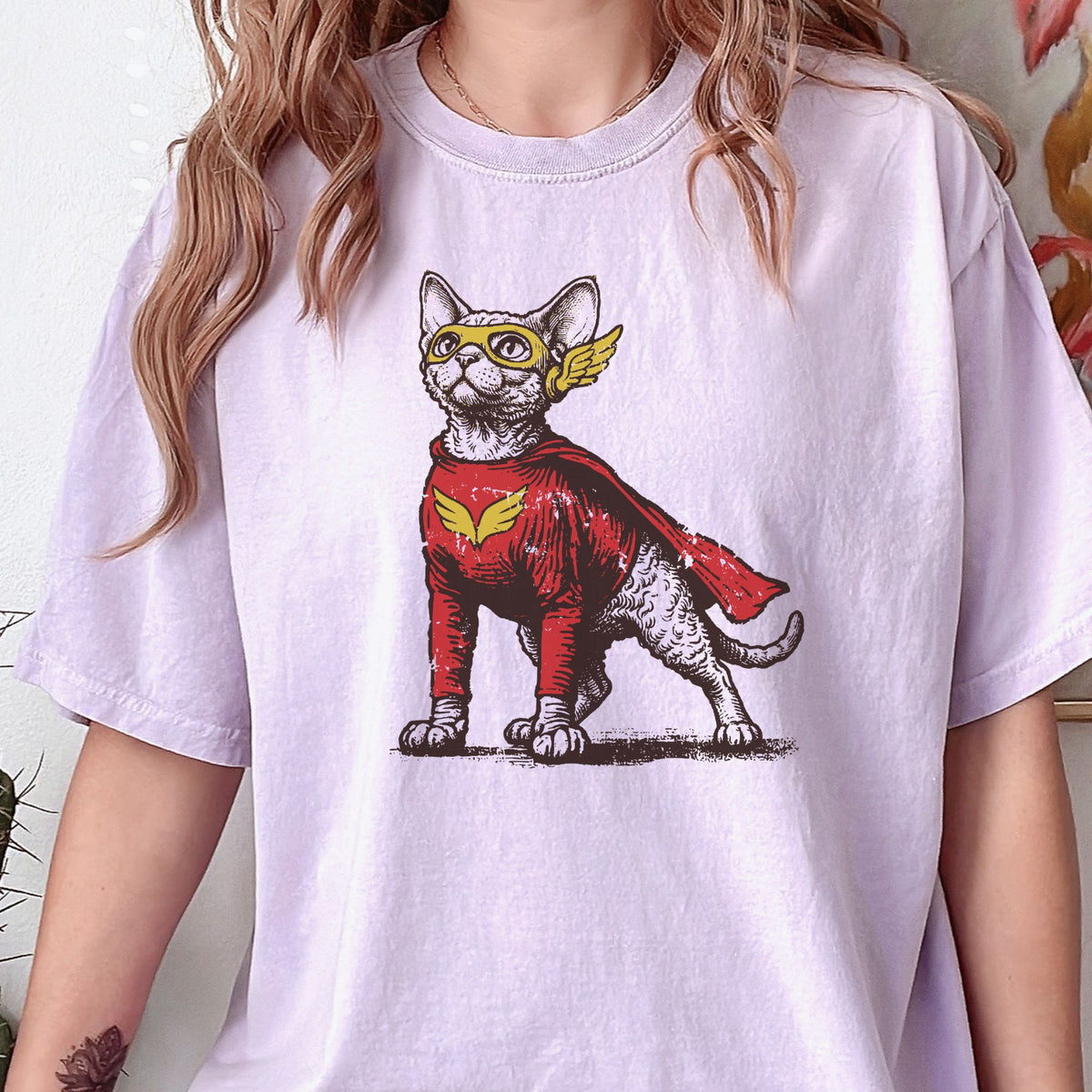 Devon Rex Superhero t-shirt