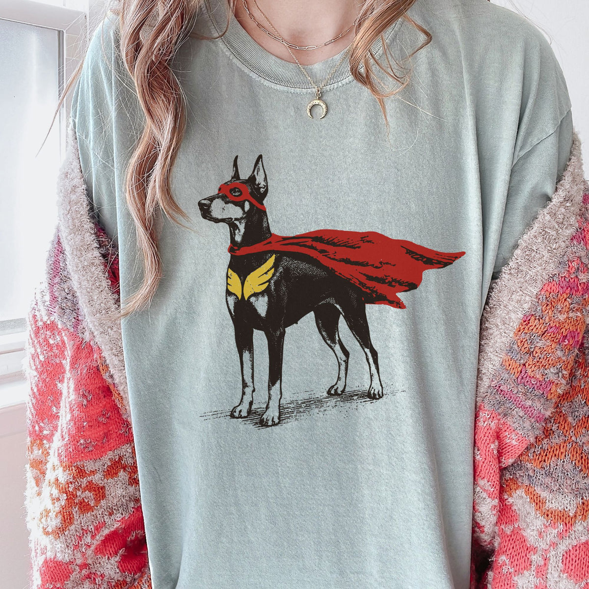 Doberman Pinscher Superhero t-shirt