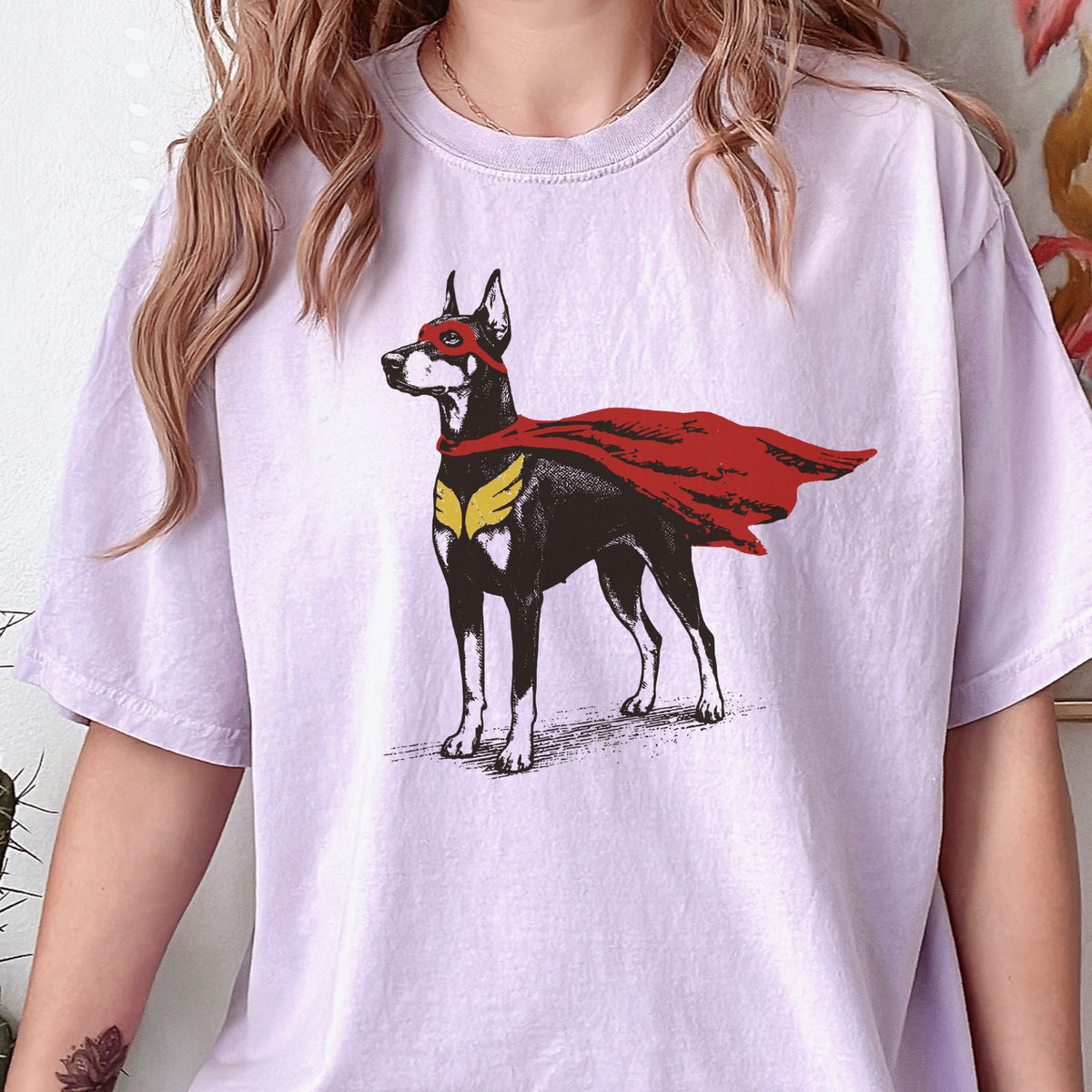 Doberman Pinscher Superhero t-shirt
