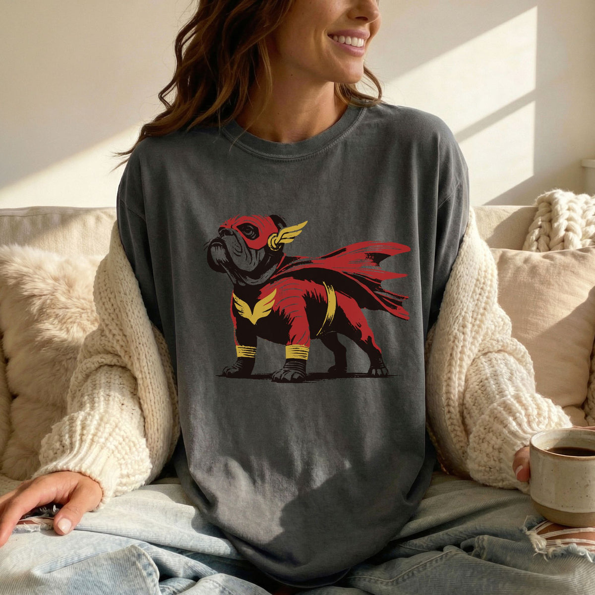 English Bulldog Superhero t-shirt