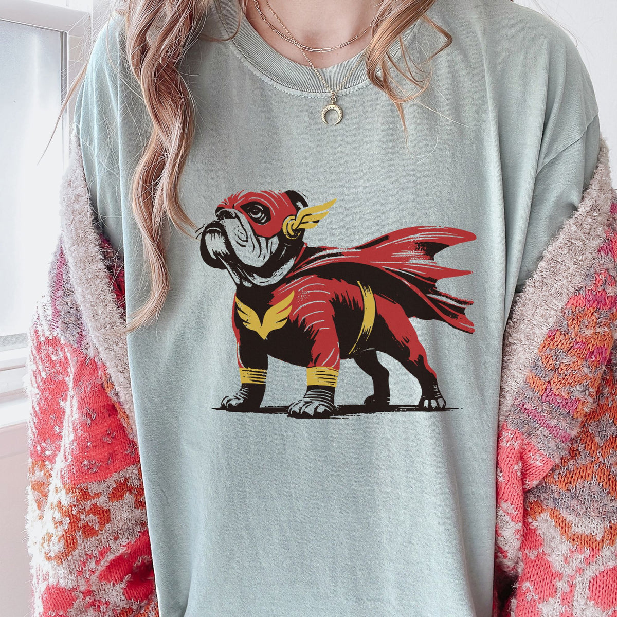 English Bulldog Superhero t-shirt