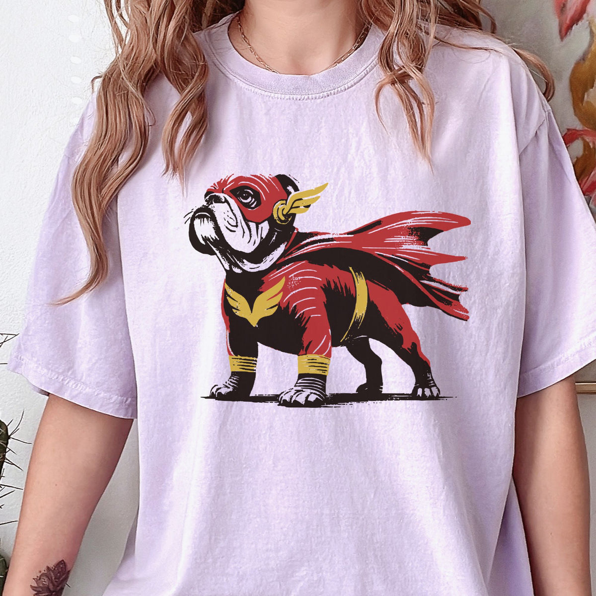 English Bulldog Superhero t-shirt