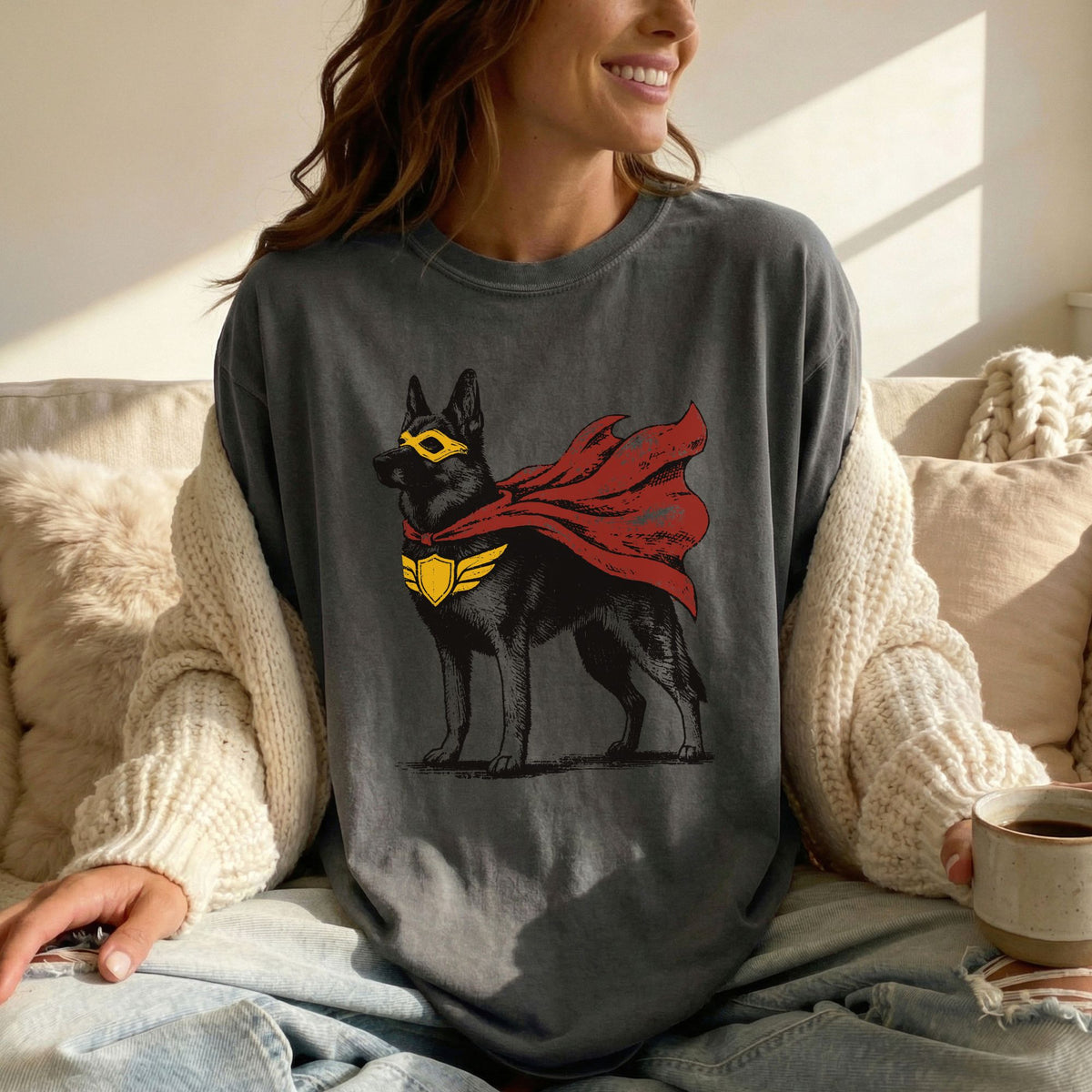 German Shepherd Superhero t-shirt