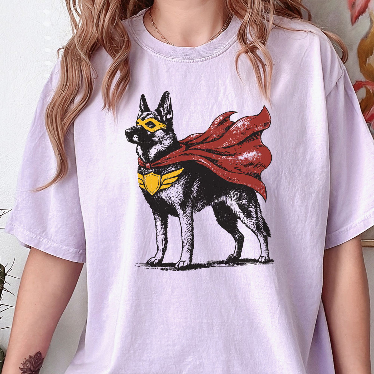 German Shepherd Superhero t-shirt