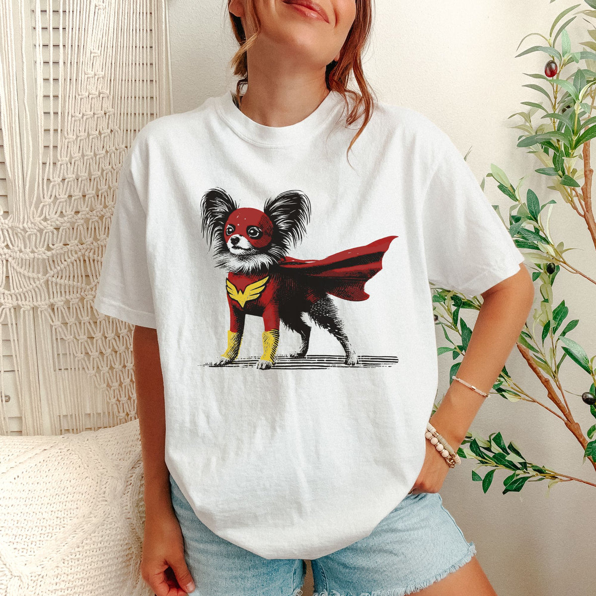 Papillon Superhero t-shirt