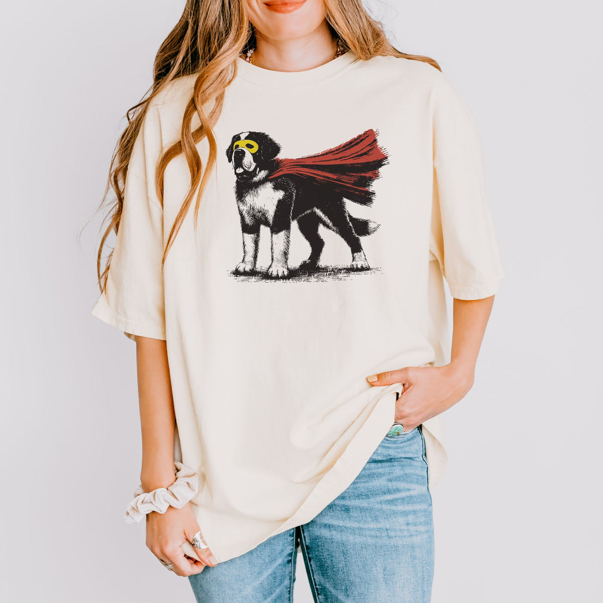 Saint Bernard Superhero t-shirt