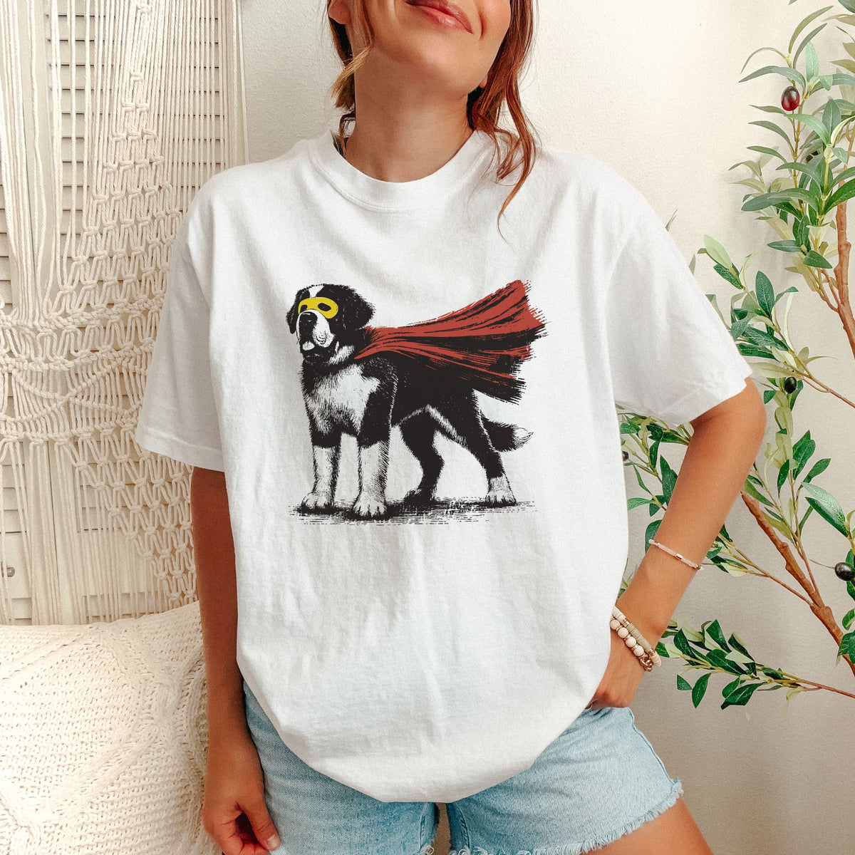 Saint Bernard Superhero t-shirt
