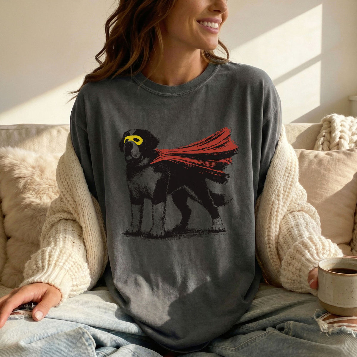 Saint Bernard Superhero t-shirt