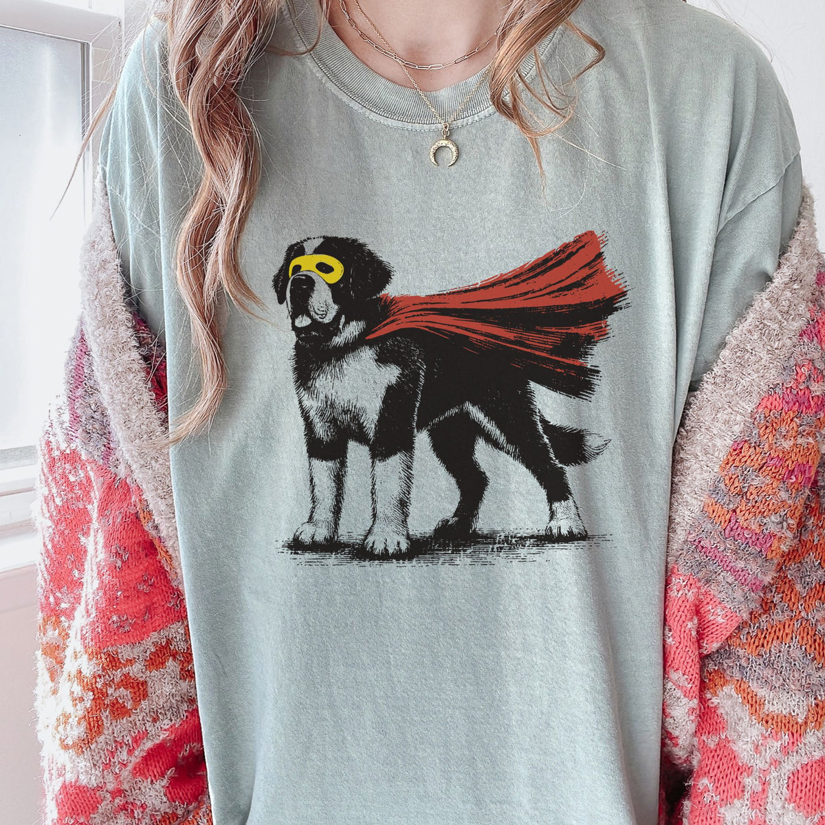 Saint Bernard Superhero t-shirt
