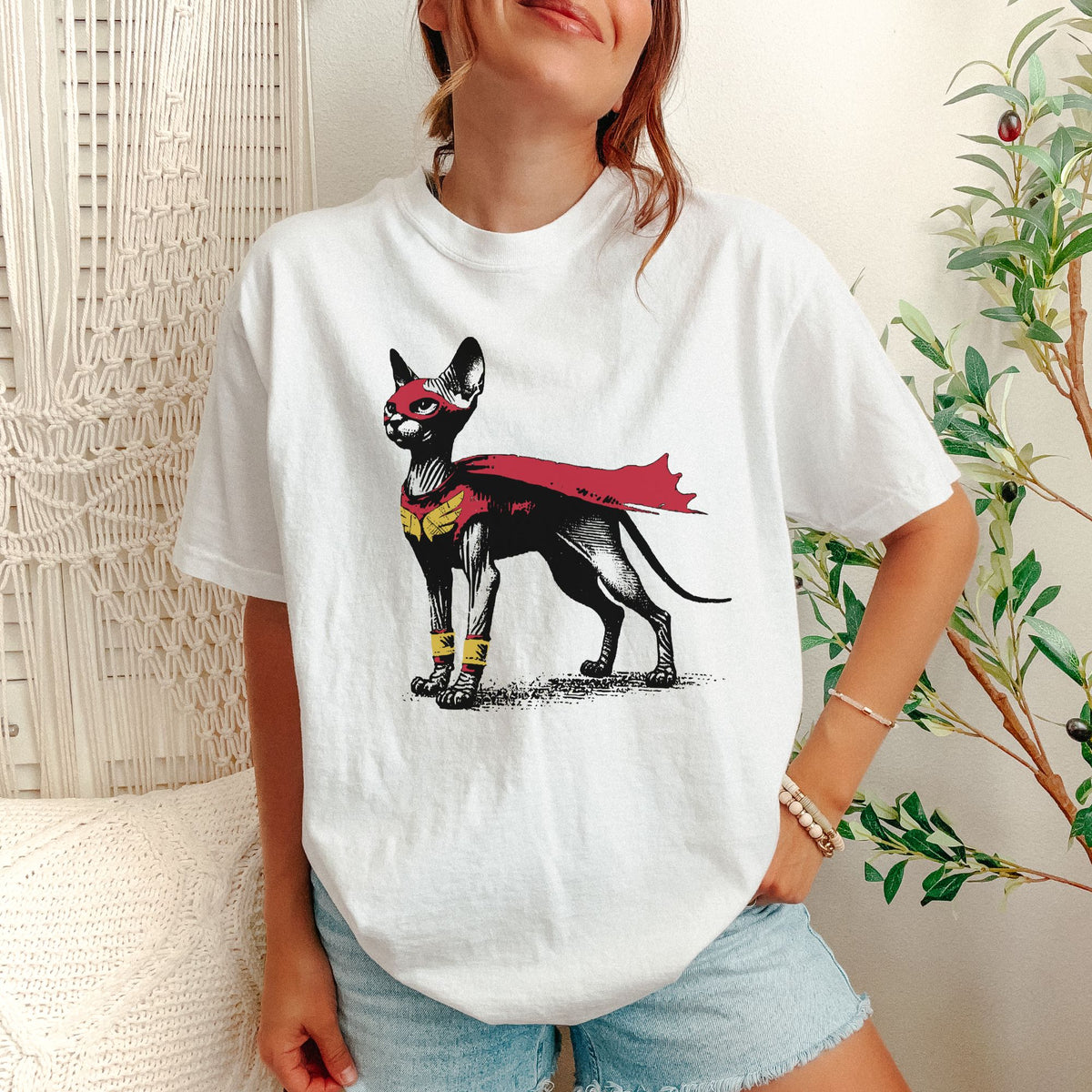 Sphynx Superhero t-shirt