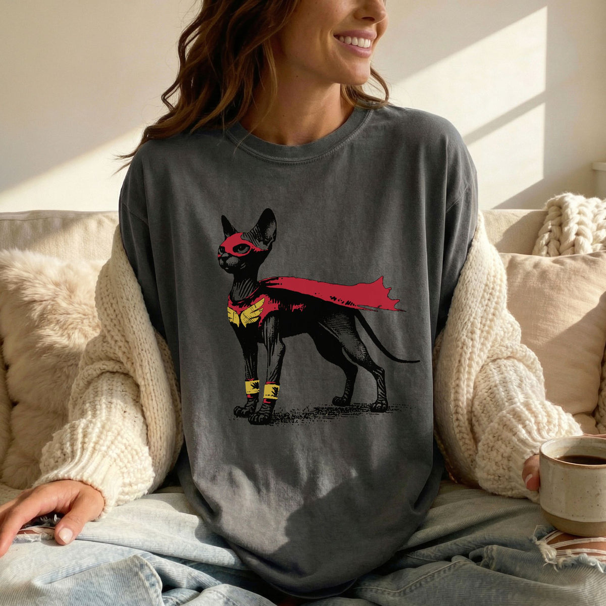 Sphynx Superhero t-shirt