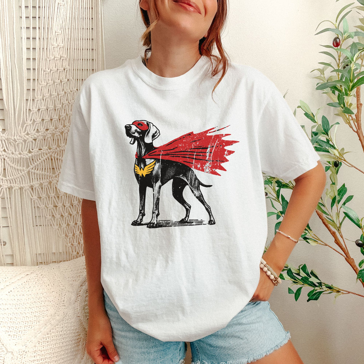 Weimaraner Superhero t-shirt