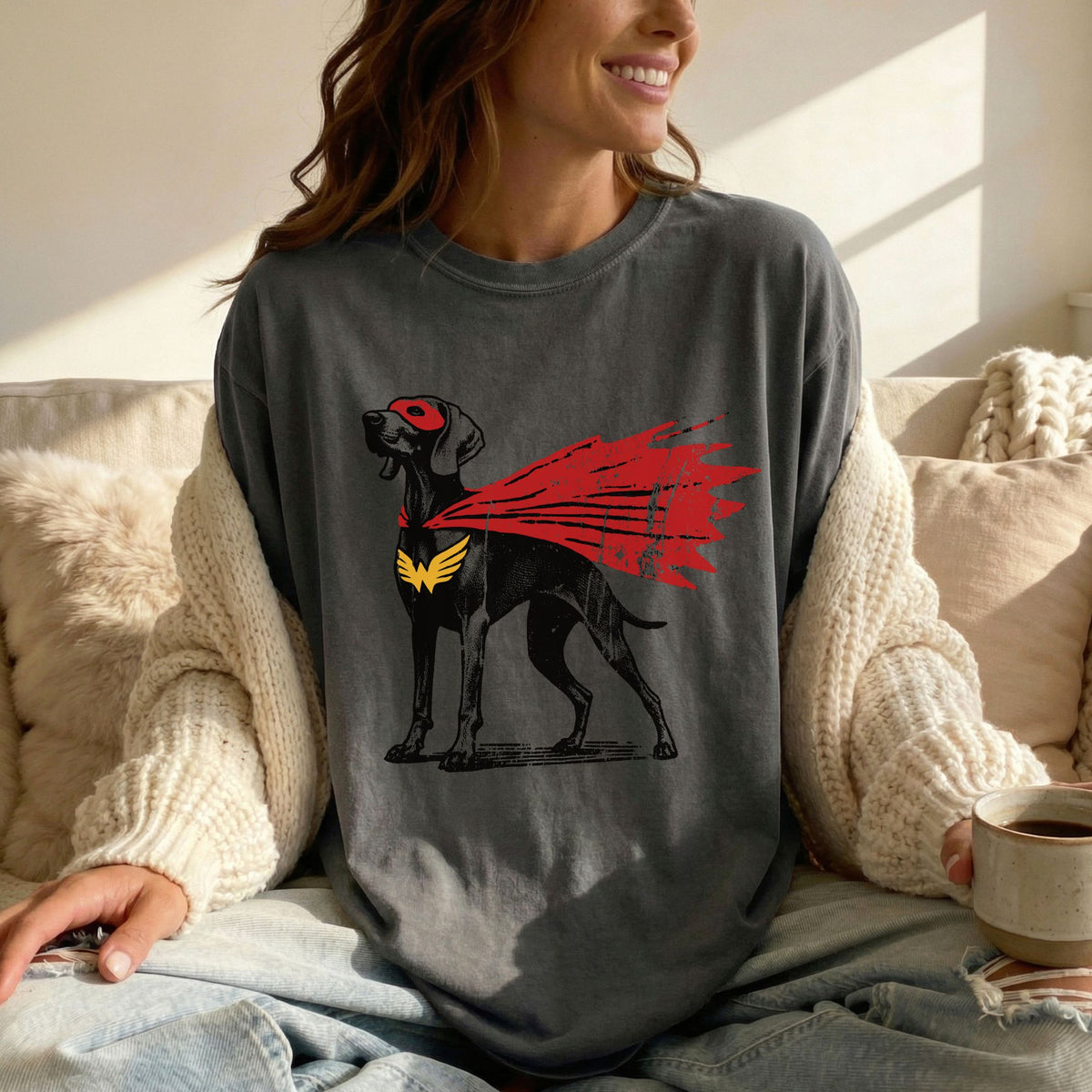 Weimaraner Superhero t-shirt