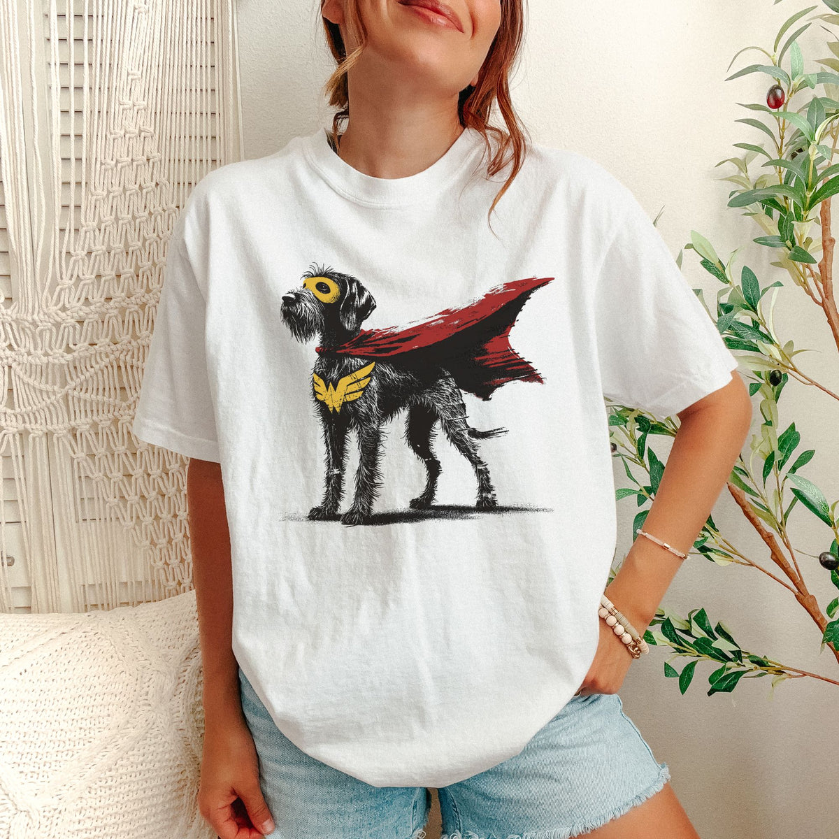 German Wirehaired Pointer Superhero t-shirt
