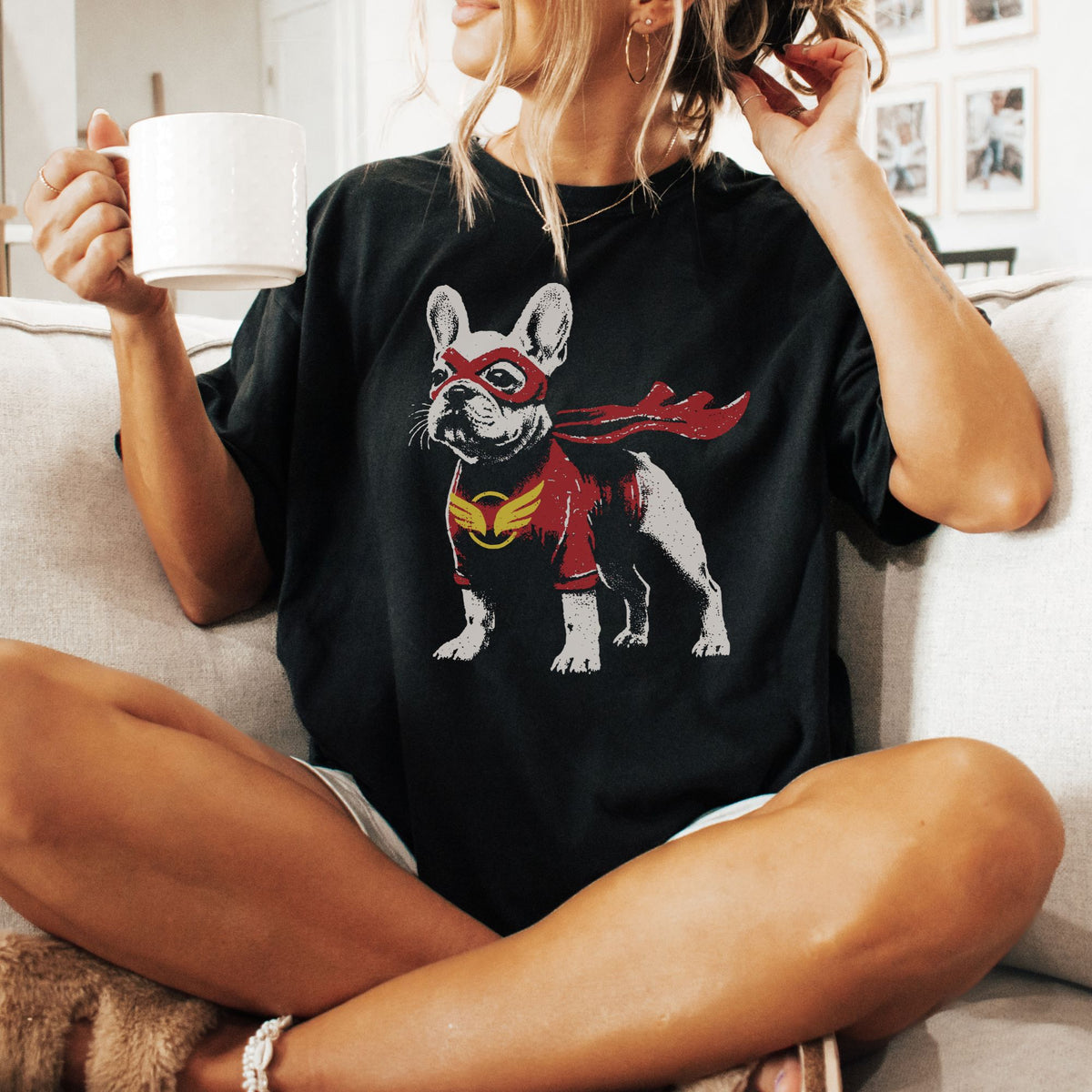 French Bulldog Superhero t-shirt
