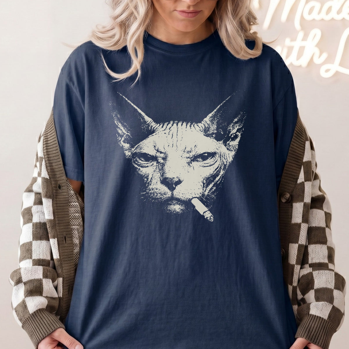 Sphynx Cat Smoking t-shirt
