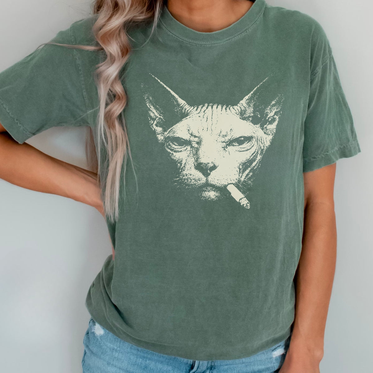 Sphynx Cat Smoking t-shirt