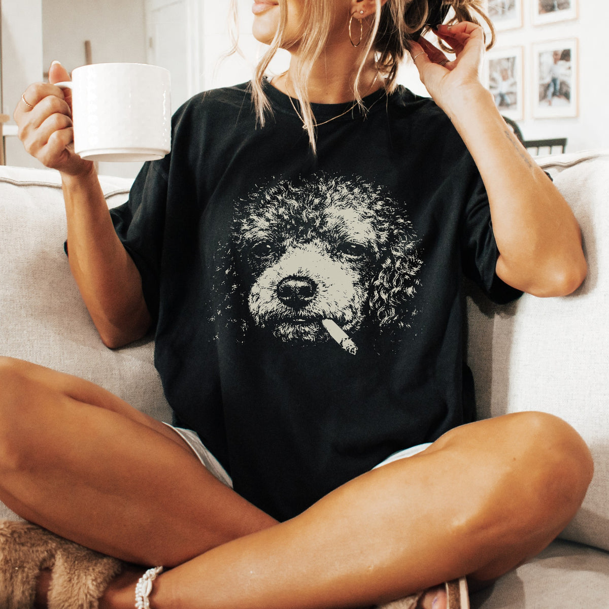 Toy Poodle Smoking t-shirt