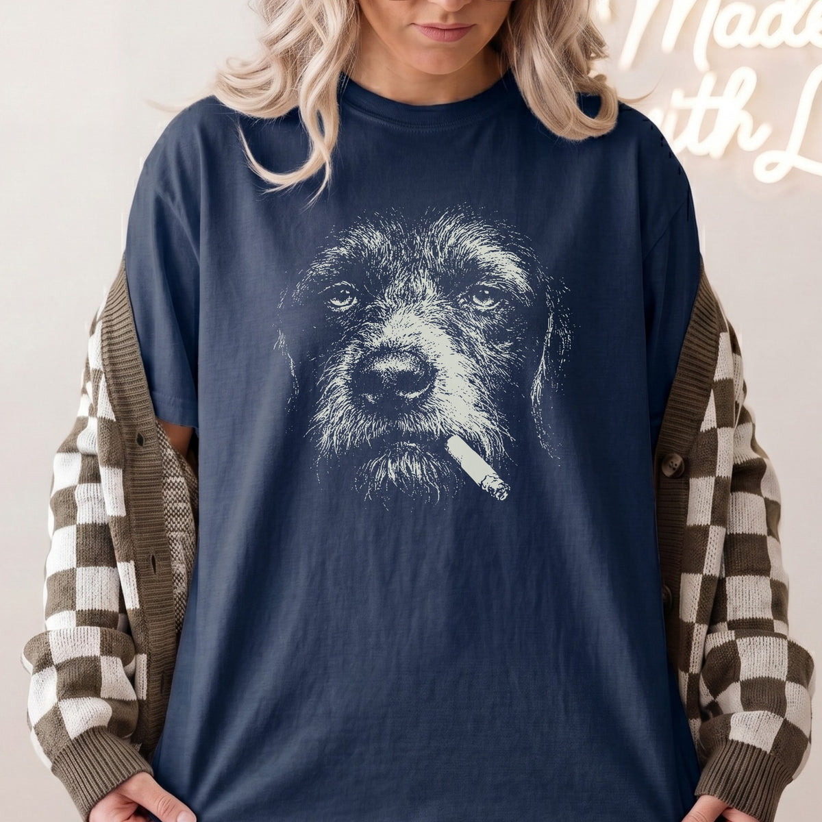 German Wirehaired Pointer Smoking t-shirt