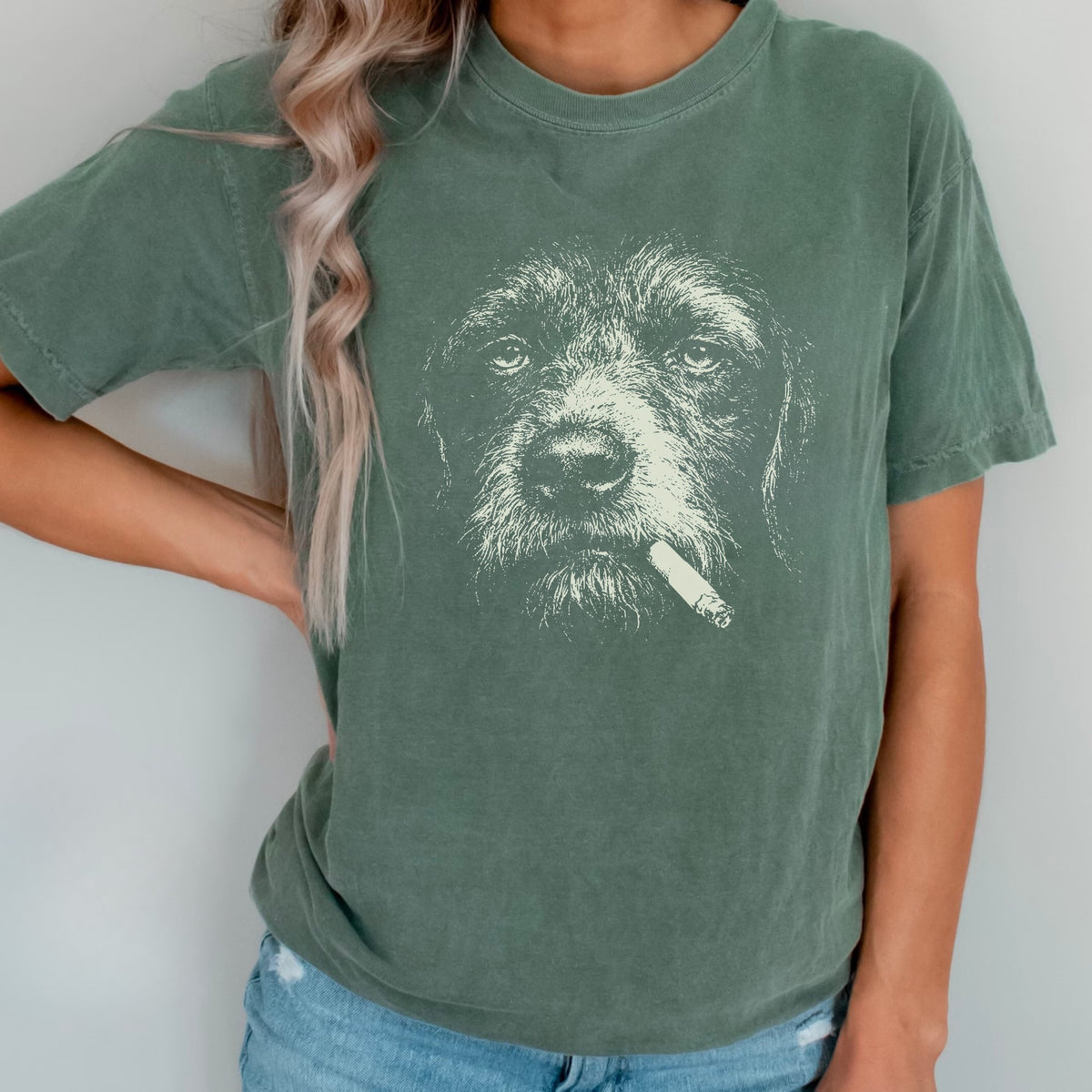 German Wirehaired Pointer Smoking t-shirt