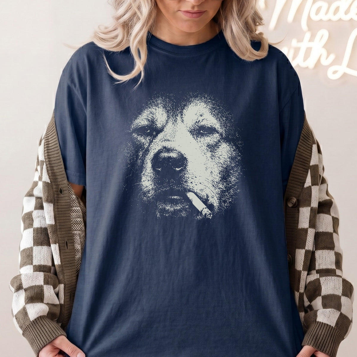 Central Asian Shepherd Dog Smoking t-shirt