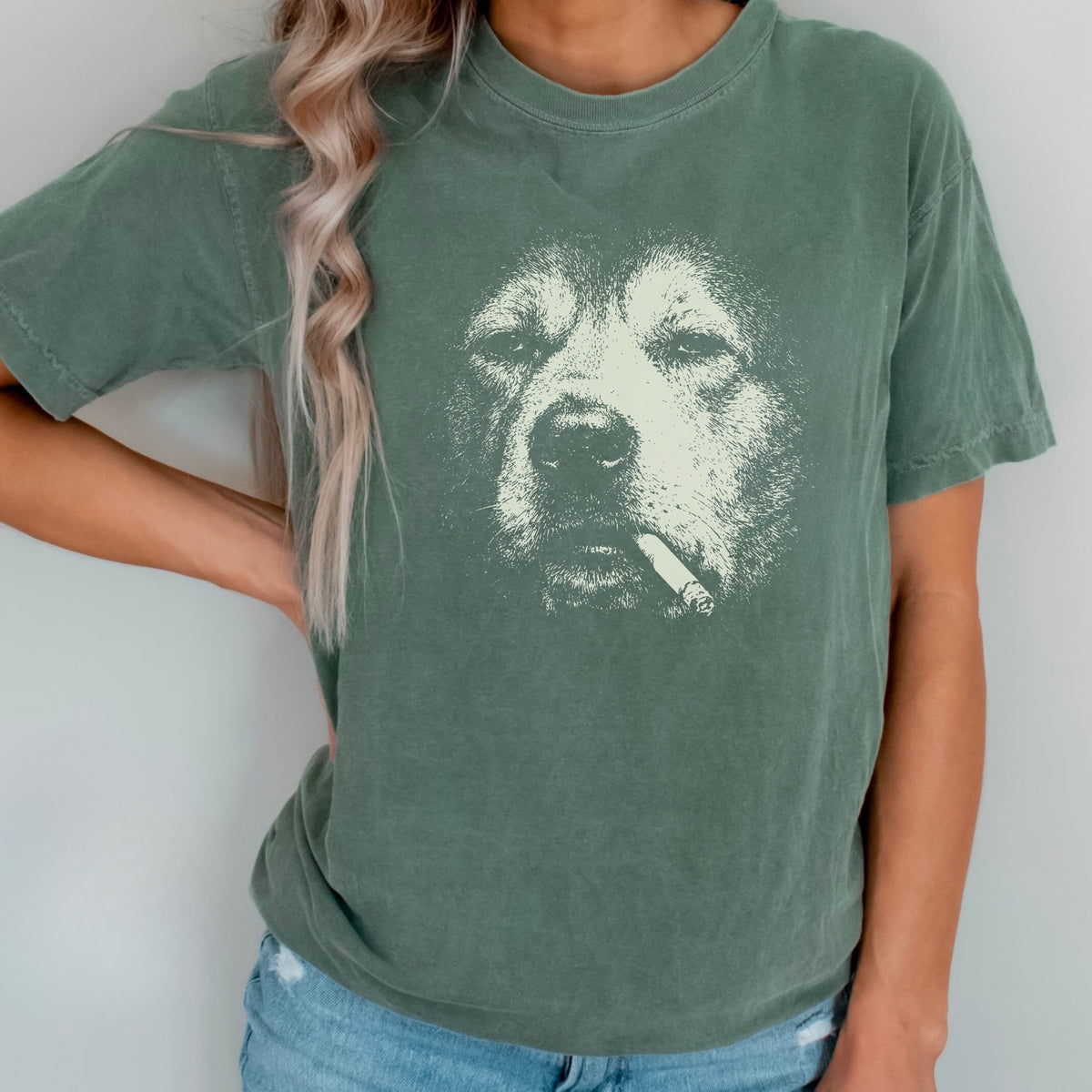 Central Asian Shepherd Dog Smoking t-shirt
