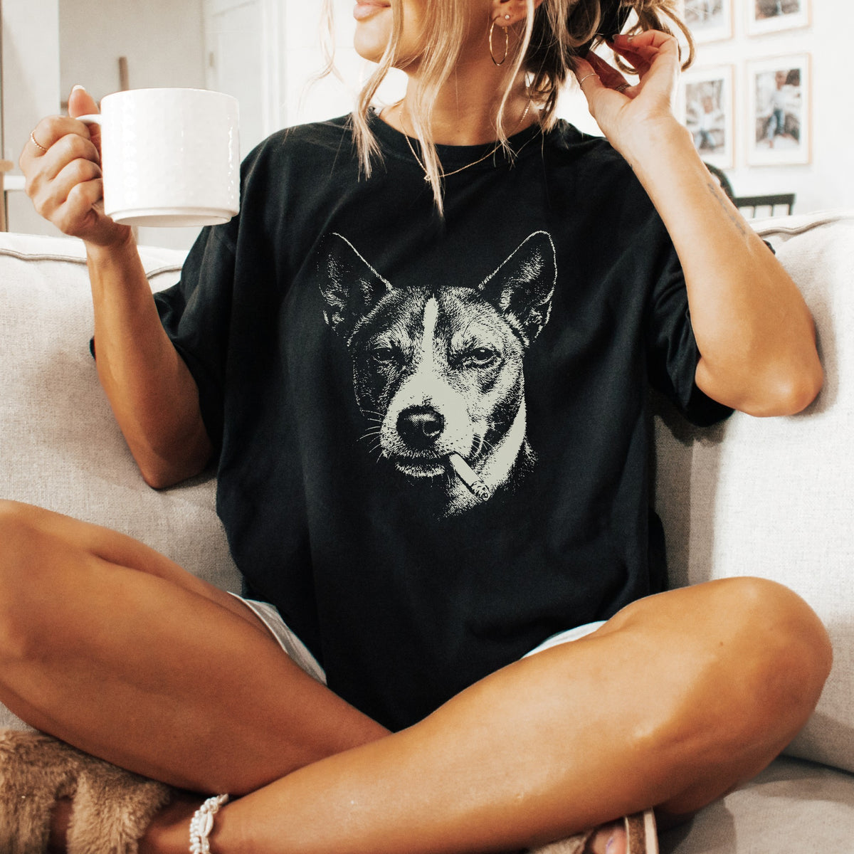 Basenji Smoking t-shirt