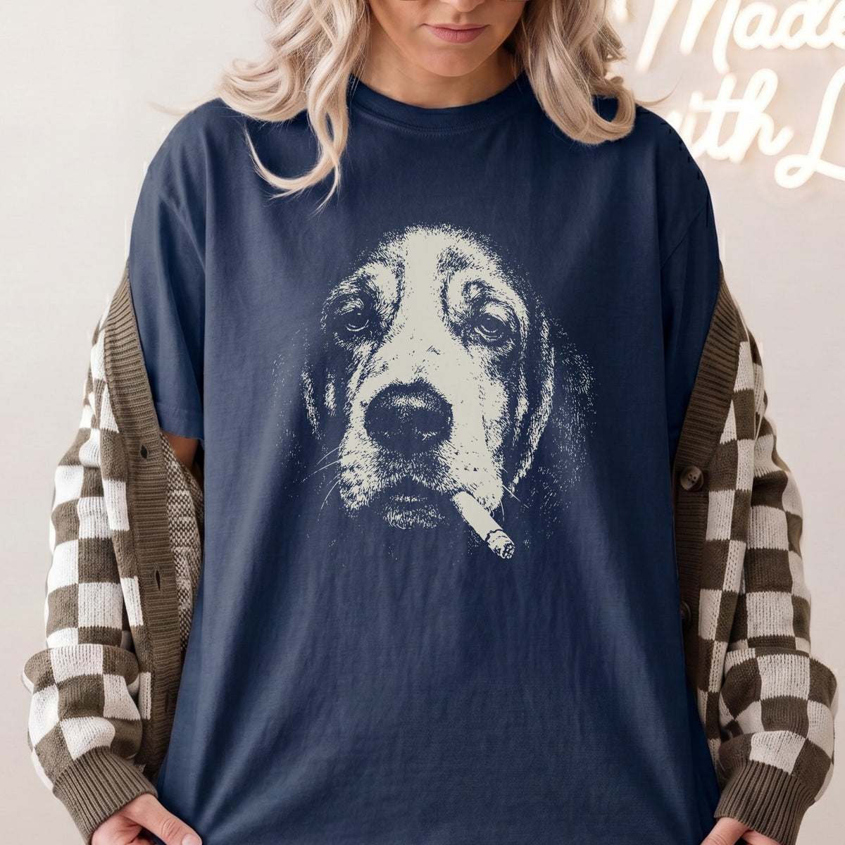 Basset Hound Smoking t-shirt