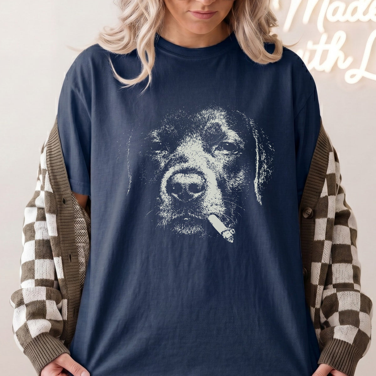Black Labrador Smoking t-shirt